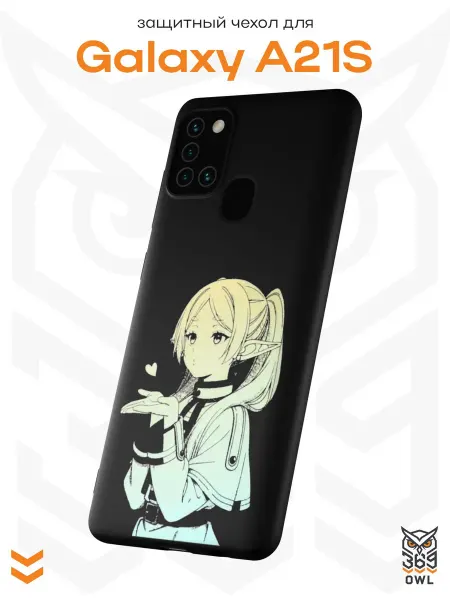 OWL369 Чехол на Samsung A21S с принтом Девушка Аниме