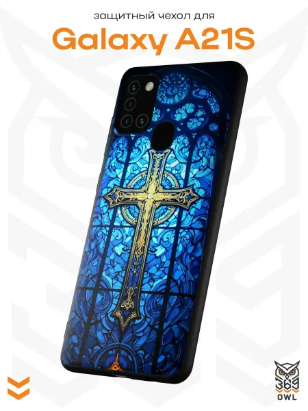 OWL369 Чехол на Samsung A21S с принтом Крест