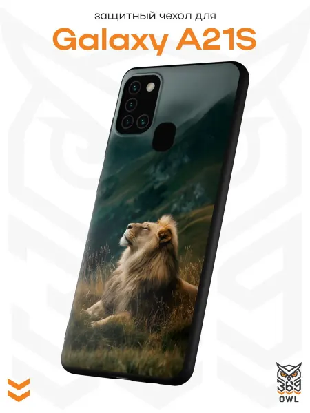 OWL369 Чехол на Samsung A21S с принтом Лев