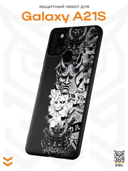OWL369 Чехол на Samsung A21S с принтом Маска Они