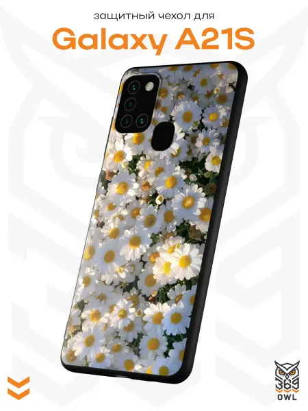 OWL369 Чехол на Samsung A21S с принтом Ромашки