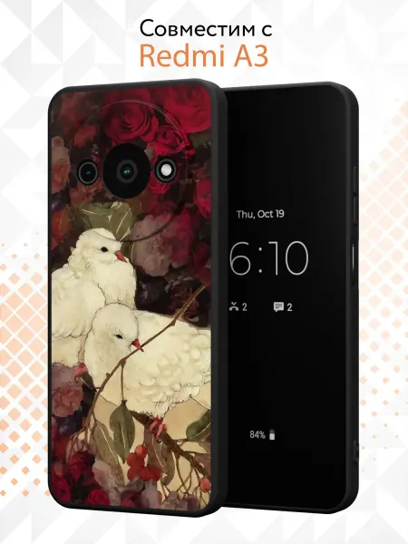 Kvinix Чехол на Xiaomi Redmi A3 с принтом Птицы