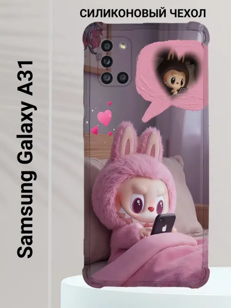 VeraVita Чехол на Samsung a31 прозрачный с принтом Labubu