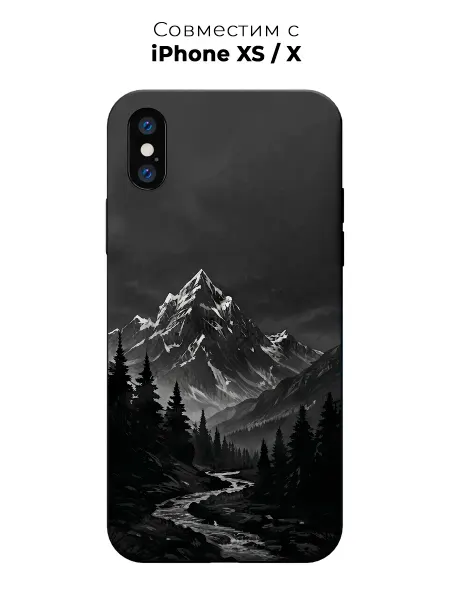 Vip Case Чехол на Apple iPhone X Xs Горы и река Кавказа