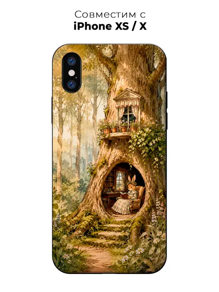 Vip Case Чехол на Apple iPhone X Xs Лесной домик зайчика