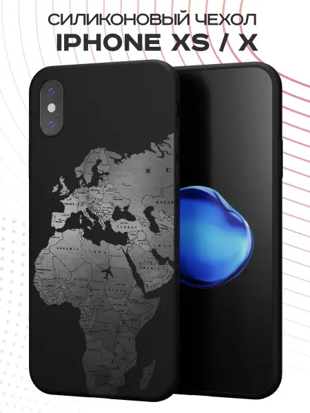 YG case Чехол на Apple iPhone X и XS с принтом Карта