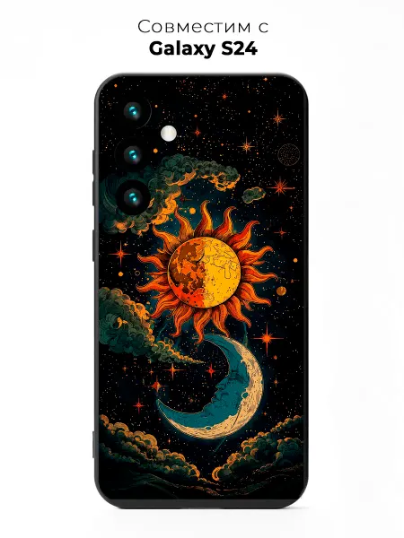 Vip Case Чехол на Samsung Galaxy S24 Солнце и Луна