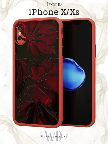 What of Design? Чехол бампер на iPhone X и XS с весенним принтом