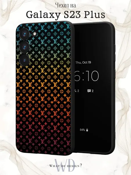What of Design? Чехол на Samsung S23 Plus с принтом Louis Vuitton