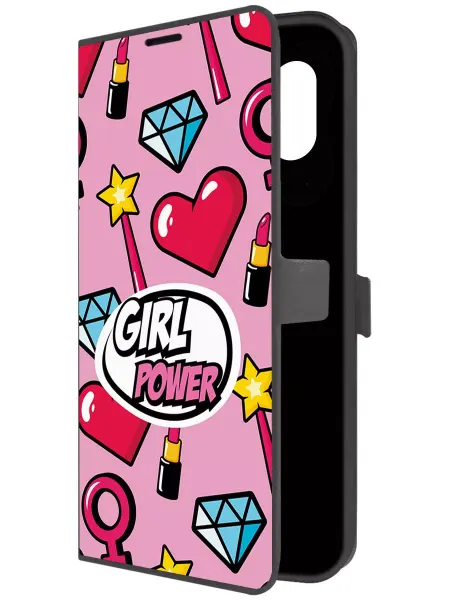 Krutoff Чехол-книжка для Samsung Galaxy M04 (M045) Girl Power (черны