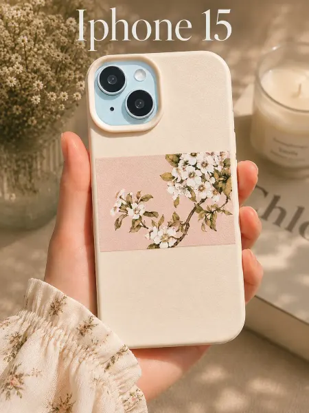 Чехол на iPhone 15 с цветочками