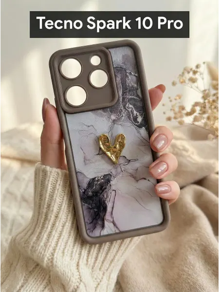 IdealStore Чехол на Tecno Spark 10 Pro Мрамор