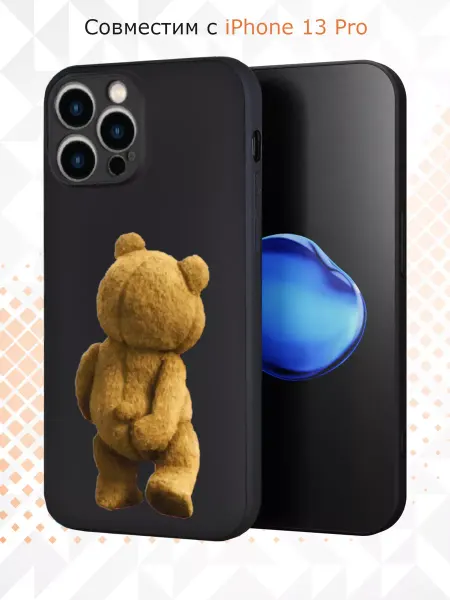Kvinix Чехол на телефон iPhone 13 Pro с принтом Мишкой