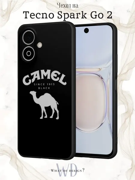 What of Design? Чехол на Tecno Spark Go 2 с принтом Camel