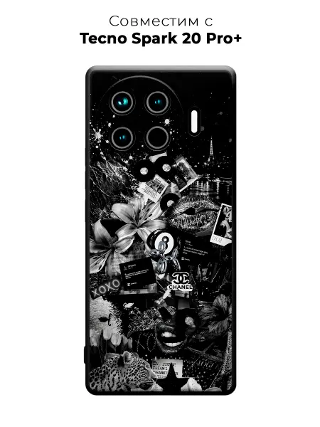 Vip Case Чехол на Tecno Spark 20 Pro + Y2K Chanel