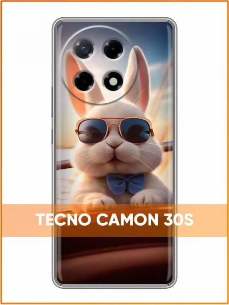 Case Face Чехол на Tecno Camon 30S с принтом Кролик