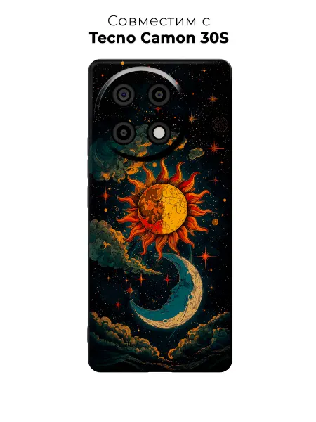 Vip Case Чехол на Tecno Camon 30s Солнце и Луна