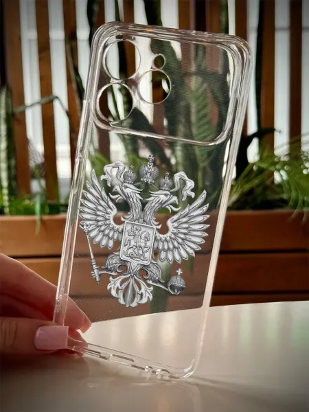 YG case Чехол на Tecno Spark 40 с принтом Герб РФ