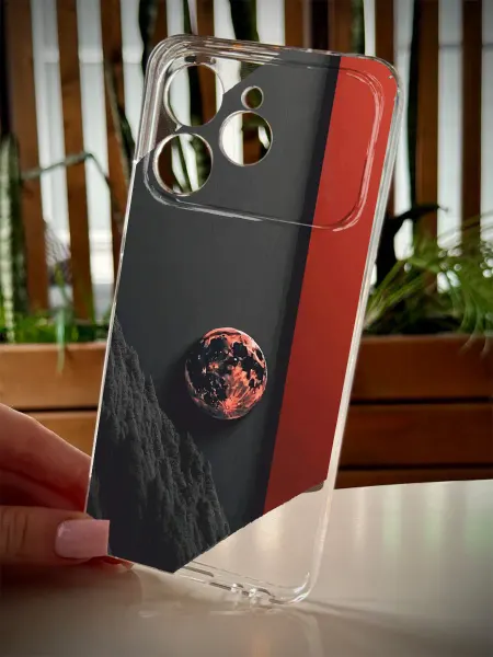 YG case Чехол на Tecno Spark 40 с принтом Луна