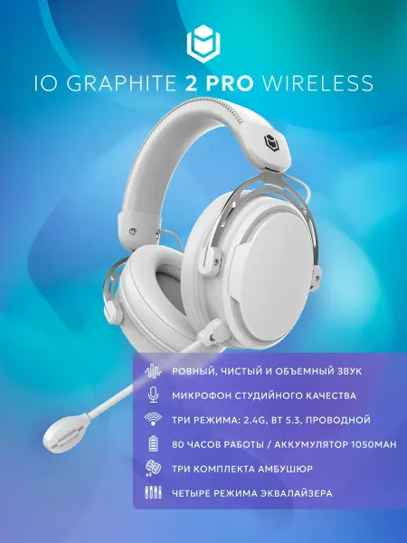 RSQ Беспроводные наушники с микрофоном IO by Red Square Graphite…