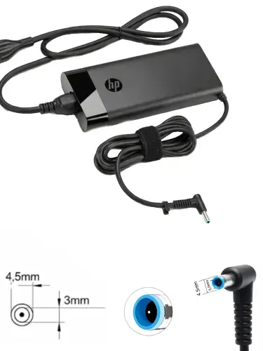 Зарядное устройство для ноутбука HP, Pavilion Gaming 15-cx0174ur, 19.5V - 7.7A, (Штекер: 4.5x3.0мм с иглой) 150 Вт Slim Round