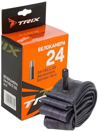 Велокамера 24 х 1.95 / 2.125 A/V TRIX камера велосипедная 24 дюйма
