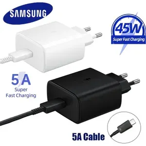 СЗУ Samsung Оригинал Super Fast Charge 45W USB-C + кабель Type-C - Type-C 5A (EP-TA845XBEG) White (белый)