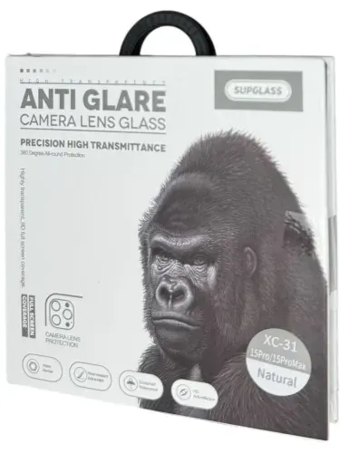 Защитные Линзы Kong на камеру iPhone 15 Pro / 15 Pro Max, цвет Natural Titanium (Натуральный Титан), защитное стекло на камеру, металлическая рамка
