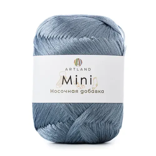 Пряжа для вязания Носочная добавка Mini Artland 5 мотков (150 м, 25 гр), цвет 26 джинс