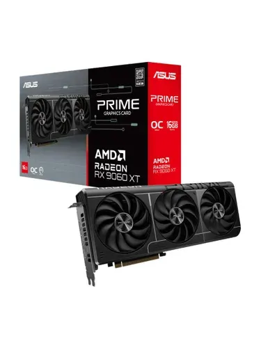ASUS Видеокарта Radeon RX 9060 XT PRIME OC 16 ГБ (PRIME-RX9060XT-O16G)