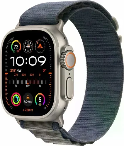 Смарт-часы Apple Watch Ultra 2 49mm Titanium Case with Blue Alpine Loop, размер M (MREP3)