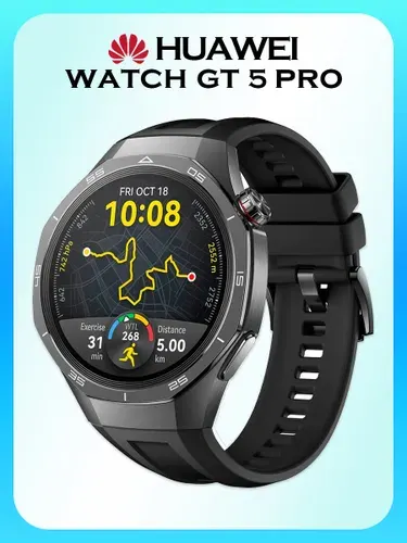 Умные часы Huawei Watch GT 5 Pro 46 мм NFC (VLI-B29) РСТ, черный
