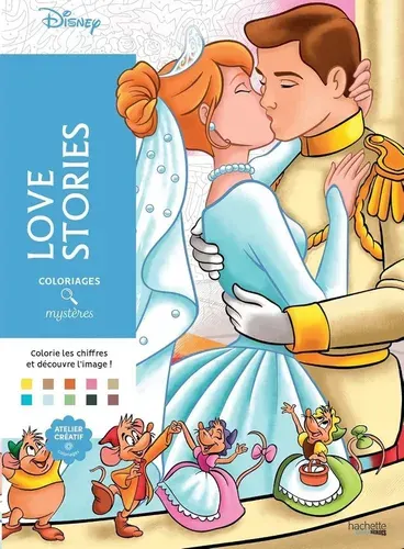 Раскраска по номерам Coloriages mysteres Disney - Love Stories