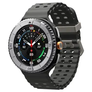 Базель Spigen на Samsung Galaxy Watch 8 Classic (46 mm) (ACS10015) Bezel Tune (Pilot) / Спиген базель для Самсунг Галакси Вотч 8 Классик Серебристый