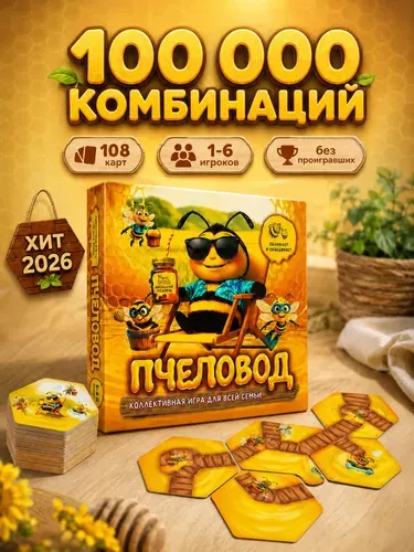Настольная игра для детей и всей семьи. Настольные игры для компании взрослых и подростков, вечеринки, на день рождения. Пчеловод подарок мальчику и девочке