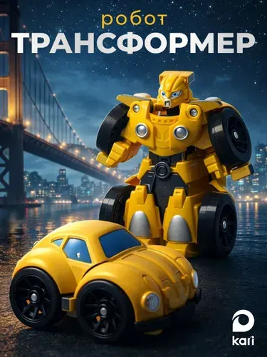Машина детская трансформер игрушка Робомалыши