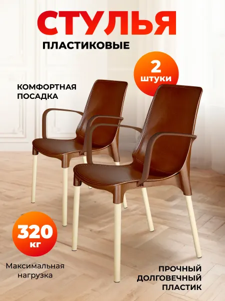 Sheffilton Стул пластиковый комплект 2 штуки