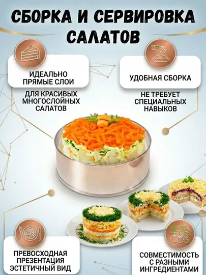 Форма для выпечки тортов и салатов Бенто