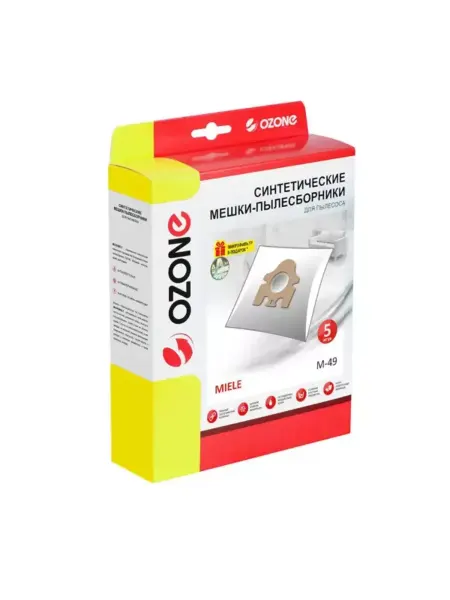 OZONE Мешки для пылесоса MIELE (Мили)-5 шт.+ фильтр M-49