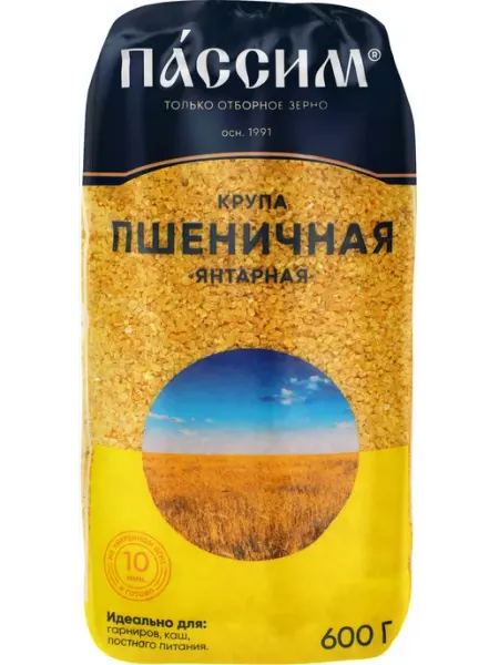Крупа пшеничная ПАССИМ Янтарная полтавская №4