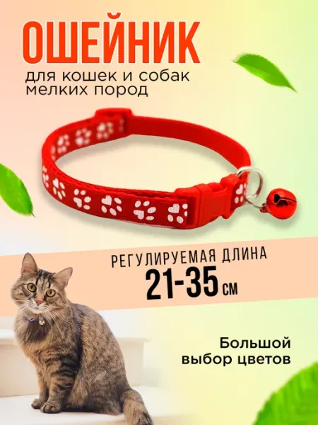 EVAfamily декоративный ошейник с колокольчиком