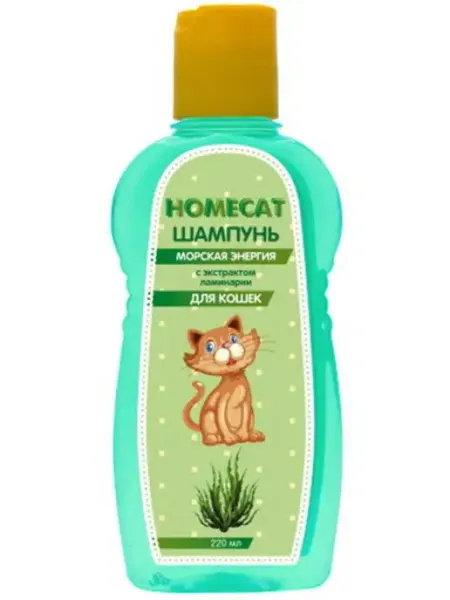 Homecat Шампунь для кошек с экстрактом ламинарии, 220 мл