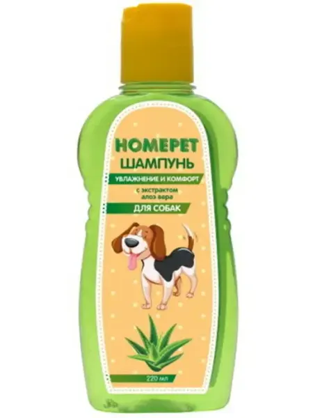 HomePet Шампунь для собак с экстрактом алоэ вера, 220 мл