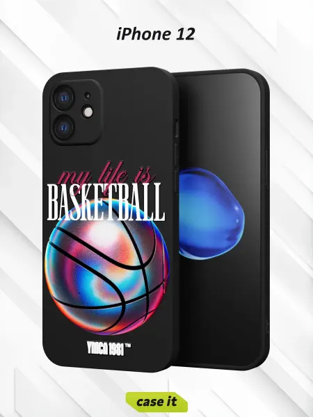 Case it Чехол на iPhone 12 с принтом Баскетбол