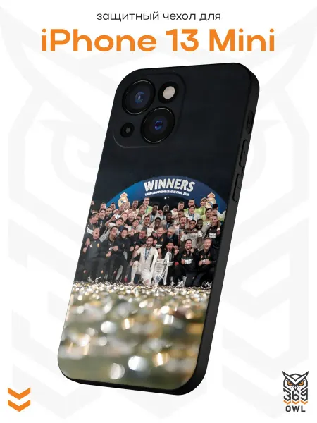 OWL369 Чехол на Apple iPhone 13 mini с принтом Футбол