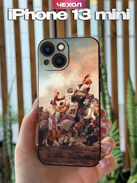 PBl store Чехол на Apple iPhone 13 mini принт Баскетбол