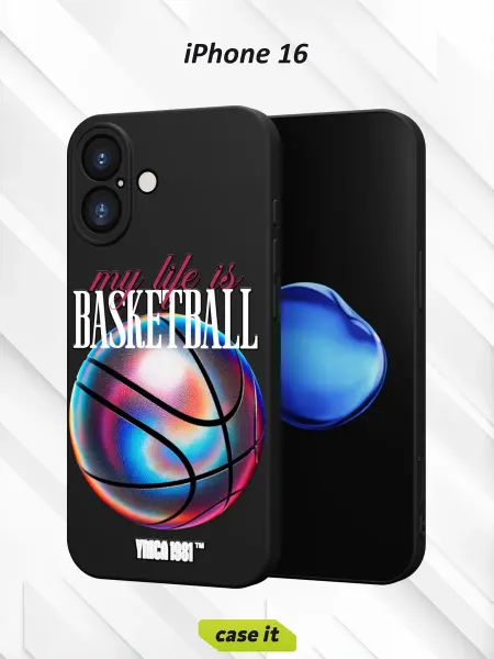 Case it Чехол на iPhone 16с принтом BASKETBBALL