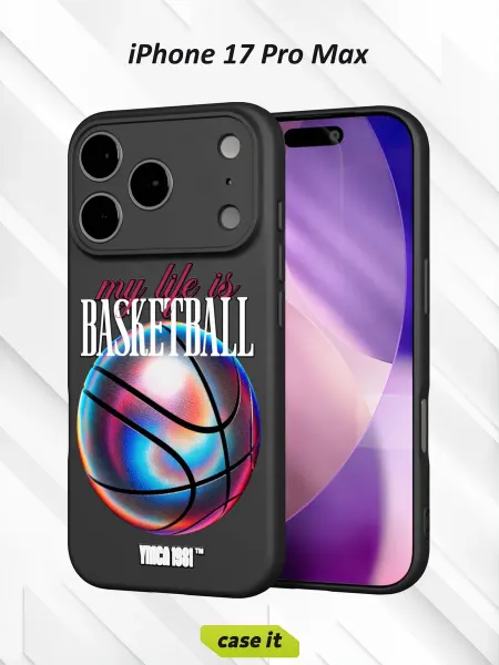 Case it Чехол на iPhone 17 Pro Maxс принтом BASKETBBALL