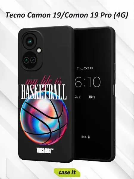 Case it Чехол на Tecno Camon 19 и 19 Pro 4G с принтом Баскетбол