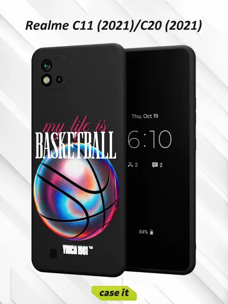 Case it Чехол на Realme C11 2021 с принтом Баскетбол